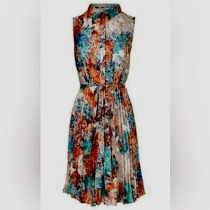 LK Bennet Sleeveless Dress with Pleated Skirt size 8